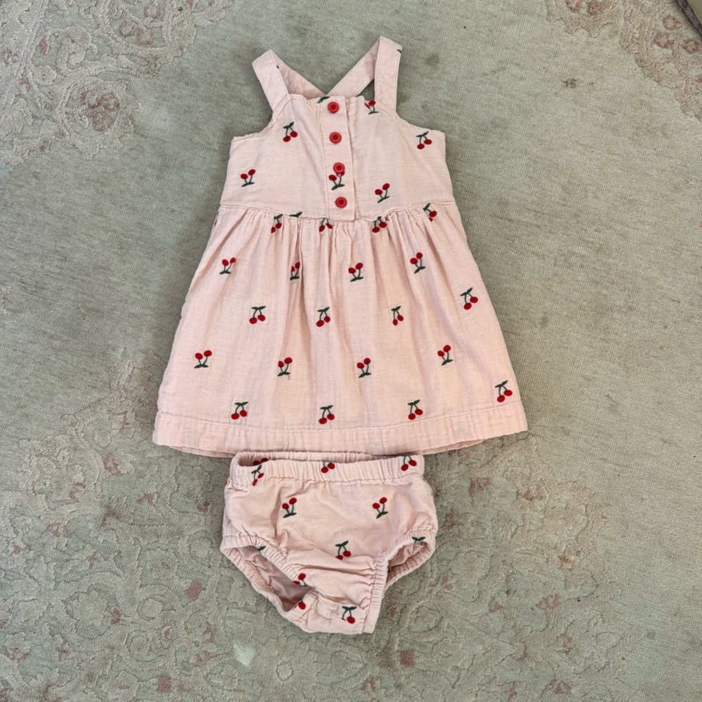 Hanna Andersson cherry 🍒 dress set 2T
